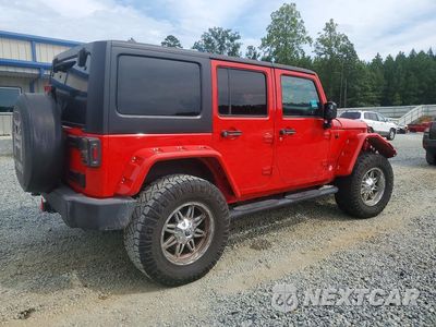 Trzecie zdjęcie samochodu z tyłu: 2017 JEEP WRANGLER UNLIMITED SPORT VIN:1C4BJWDGXHL583607 - miniatura
