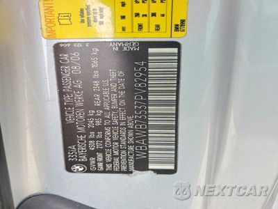 Zdjęcie 12 z 12 samochodu: 2007 BMW 335 I VIN:WBAWB73537PV82954 - miniatura