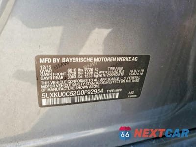 Zdjęcie 12 z 12 samochodu: 2016 BMW X6 SDRIVE35I VIN:5UXKU0C52G0F92954 - miniatura