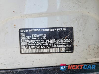 Zdjęcie 12 z 12 samochodu: 2023 BMW M440XI GRAN COUPE VIN:WBA13AW05PFN53630 - miniatura