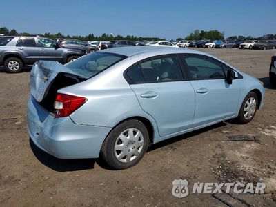 Trzecie zdjęcie samochodu z tyłu: 2012 HONDA CIVIC LX VIN:2HGFB2F57CH528638 - miniatura