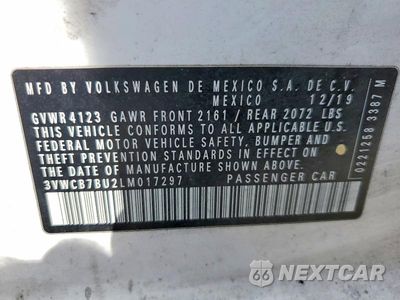 Zdjęcie 12 z 12 samochodu: 2020 VOLKSWAGEN JETTA S VIN:3VWCB7BU2LM017297 - miniatura