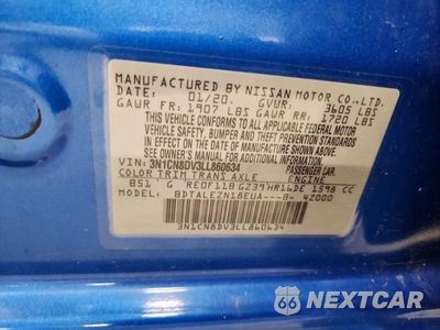 Zdjęcie 12 z 12 samochodu: 2020 NISSAN VERSA S VIN:3N1CN8DV3LL860634 - miniatura
