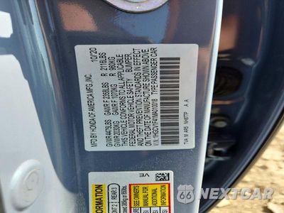 Zdjęcie 12 z 12 samochodu: 2021 HONDA ACCORD SPORT SE VIN:1HGCV1F41MA010018 - miniatura