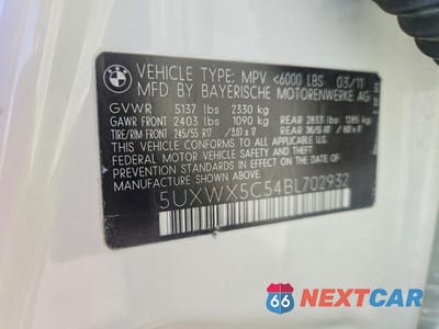 Zdjęcie 13 z 13 samochodu: 2011 BMW X3 XDRIVE28I VIN:5UXWX5C54BL702932 - miniatura