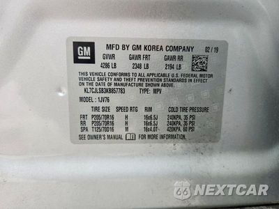 Zdjęcie 13 z 13 samochodu: 2019 CHEVROLET TRAX 1LT VIN:KL7CJLSB3KB857783 - miniatura