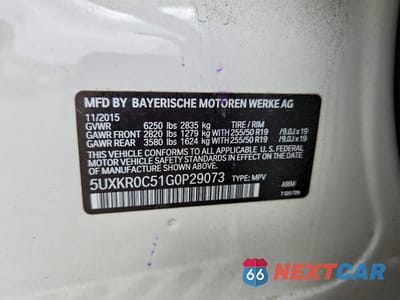 Zdjęcie 12 z 12 samochodu: 2016 BMW X5 XDRIVE35I VIN:5UXKR0C51G0P29073 - miniatura