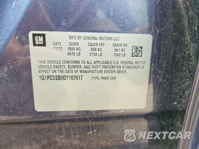 Zdjęcie 13 z 13 samochodu: 2013 CHEVROLET CRUZE LT VIN:1G1PC5SB9D7187617 - miniatura