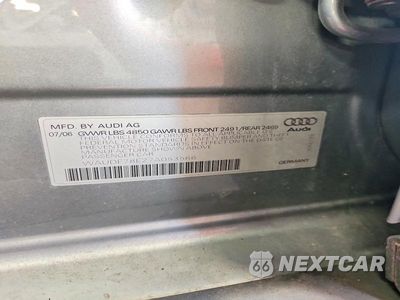 Zdjęcie 12 z 12 samochodu: 2007 AUDI A4 2.0T QUATTRO VIN:WAUDF78E27A053566 - miniatura