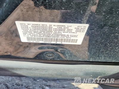 Zdjęcie 13 z 13 samochodu: 2016 HONDA PILOT TOURING VIN:5FNYF6H91GB012919 - miniatura
