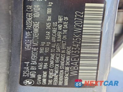 Zdjęcie 13 z 13 samochodu: 2005 BMW 325 I VIN:WBAEV33425KW20722 - miniatura