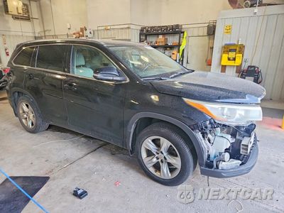 Czwarte zdjęcie samochodu z boku: 2015 TOYOTA HIGHLANDER LIMITED VIN:5TDDKRFHXFS219065 - miniatura