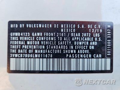 Zdjęcie 12 z 12 samochodu: 2020 VOLKSWAGEN JETTA S VIN:3VWCB7BU6LM011678 - miniatura