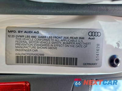 Zdjęcie 12 z 12 samochodu: 2024 AUDI A5 PREMIUM PLUS 45 VIN:WAUFACF52RA052889 - miniatura