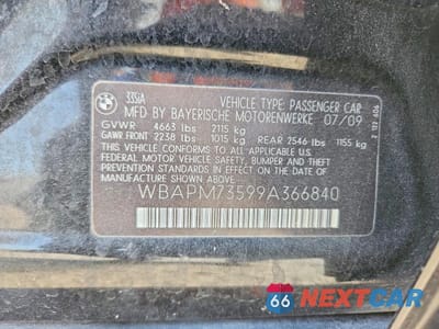 Zdjęcie 12 z 12 samochodu: 2009 BMW 335 I VIN:WBAPM73599A366840 - miniatura