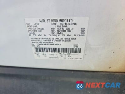 Zdjęcie 14 z 14 samochodu: 2019 FORD EXPLORER POLICE INTERCEPTOR VIN:1FM5K8AR2KGA31042 - miniatura