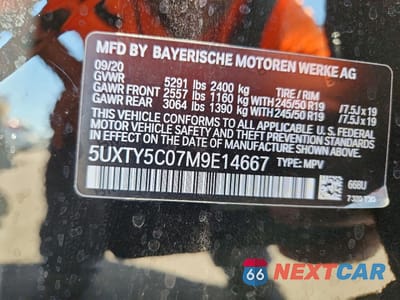 Zdjęcie 13 z 13 samochodu: 2021 BMW X3 XDRIVE30I VIN:5UXTY5C07M9E14667 - miniatura