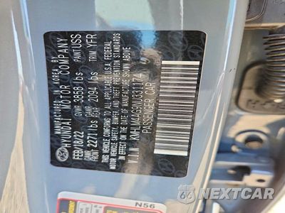 Zdjęcie 12 z 12 samochodu: 2022 HYUNDAI ELANTRA SEL VIN:KMHLM4AG9NU331174 - miniatura