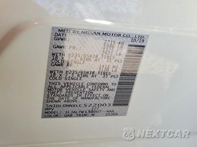 Zdjęcie 13 z 13 samochodu: 2020 INFINITI QX60 LUXE VIN:5N1DL0MNXLC522003 - miniatura