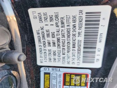 Zdjęcie 13 z 13 samochodu: 2013 HONDA CIVIC LX VIN:2HGFG3B58DH507232 - miniatura