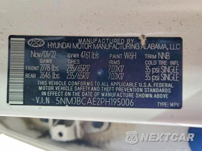 Zdjęcie 13 z 13 samochodu: 2023 HYUNDAI TUCSON SEL VIN:5NMJBCAE2PH195006 - miniatura