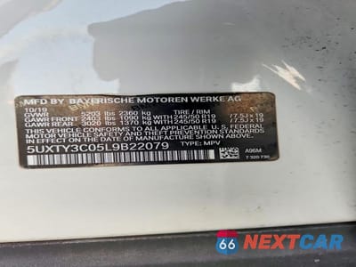 Zdjęcie 13 z 13 samochodu: 2020 BMW X3 SDRIVE30I VIN:5UXTY3C05L9B22079 - miniatura