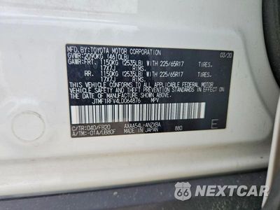 Zdjęcie 13 z 13 samochodu: 2020 TOYOTA RAV4 LE VIN:JTMF1RFV4LD064876 - miniatura