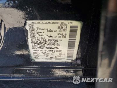 Zdjęcie 13 z 13 samochodu: 2005 NISSAN TITAN XE VIN:1N6AA07B05N535524 - miniatura