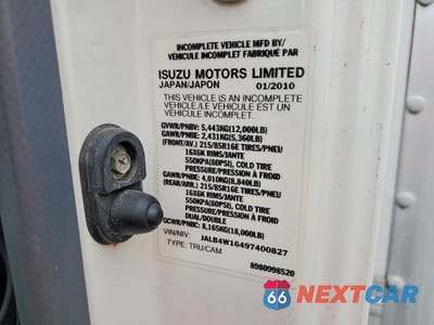 Zdjęcie 13 z 13 samochodu: 2009 ISUZU NPR BOX TRUCK VIN:JALB4W16497400827 - miniatura