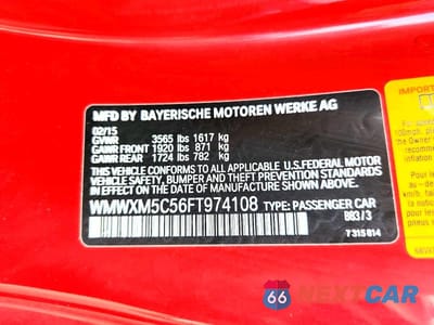 Zdjęcie 12 z 12 samochodu: 2015 MINI COOPER VIN:WMWXM5C56FT974108 - miniatura