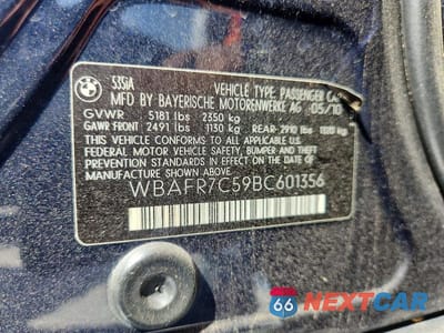 Zdjęcie 12 z 12 samochodu: 2011 BMW 535 I VIN:WBAFR7C59BC601356 - miniatura