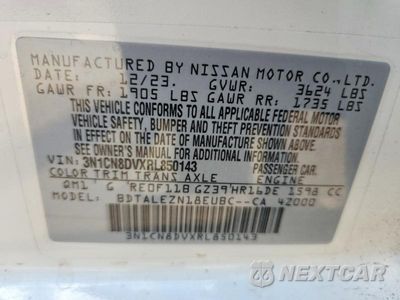 Zdjęcie 12 z 12 samochodu: 2024 NISSAN VERSA S VIN:3N1CN8DVXRL850143 - miniatura