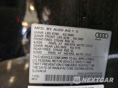 Zdjęcie 13 z 13 samochodu: 2014 AUDI Q7 PREMIUM PLUS VIN:WA1LGAFE6ED011449 - miniatura