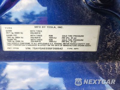 Zdjęcie 12 z 12 samochodu: 2025 TESLA MODEL Y VIN:7SAYGAEE0SF260642 - miniatura