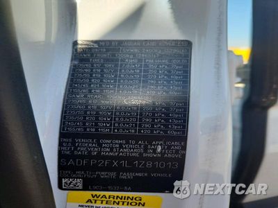 Zdjęcie 13 z 13 samochodu: 2020 JAGUAR E-PACE SE VIN:SADFP2FX1L1Z81013 - miniatura