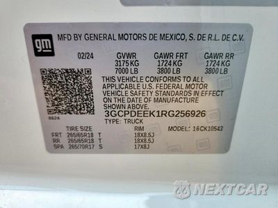 Zdjęcie 12 z 12 samochodu: 2024 CHEVROLET SILVERADO K1500 RST VIN:3GCPDEEK1RG256926 - miniatura