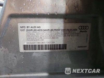 Zdjęcie 12 z 12 samochodu: 2008 AUDI A4 2.0T QUATTRO VIN:WAUDF78E08A100739 - miniatura