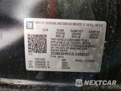 Zdjęcie 13 z 13 samochodu: 2020 CHEVROLET BLAZER 2LT VIN:3GNKBHRS3LS598157 - miniatura