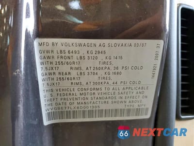 Zdjęcie 14 z 14 samochodu: 2008 VOLKSWAGEN TOUAREG 2 V6 VIN:WVGBE77LX8D001305 - miniatura