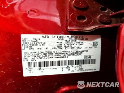 Zdjęcie 13 z 13 samochodu: 2013 FORD EDGE SEL VIN:2FMDK4JC6DBA09975 - miniatura