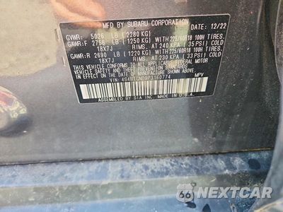 Zdjęcie 13 z 13 samochodu: 2023 SUBARU OUTBACK LIMITED XT VIN:4S4BTGND9P3160774 - miniatura