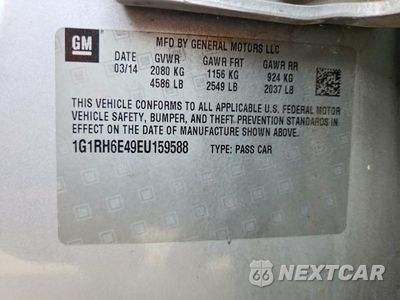 Zdjęcie 12 z 12 samochodu: 2014 CHEVROLET VOLT VIN:1G1RH6E49EU159588 - miniatura