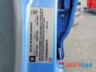 Zdjęcie 12 z 12 samochodu: 2013 CHEVROLET SPARK LS VIN:KL8CB6S96DC569776 - miniatura