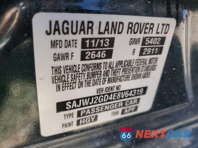 Zdjęcie 13 z 13 samochodu: 2014 JAGUAR XJL PORTFOLIO VIN:SAJWJ2GD4E8V64319 - miniatura