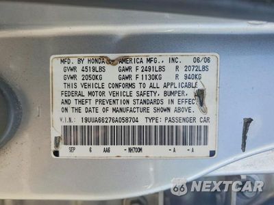 Zdjęcie 13 z 13 samochodu: 2006 ACURA 3.2TL VIN:19UUA66276A058704 - miniatura