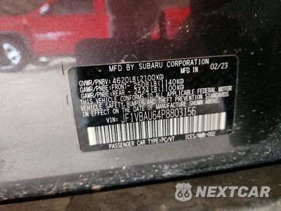 Zdjęcie 12 z 12 samochodu: 2023 SUBARU WRX GT VIN:JF1VBAU64P8803156 - miniatura
