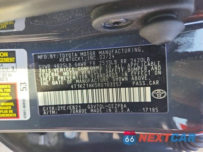 Zdjęcie 12 z 12 samochodu: 2024 TOYOTA CAMRY TRD VIN:4T1KZ1AK5RU103257 - miniatura
