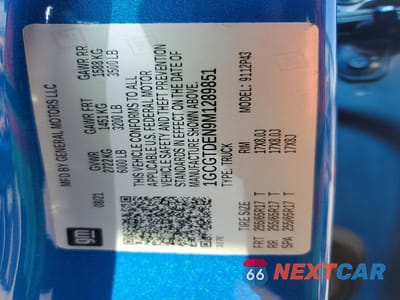 Zdjęcie 12 z 12 samochodu: 2021 CHEVROLET COLORADO Z71 VIN:1GCGTDEN9M1289851 - miniatura