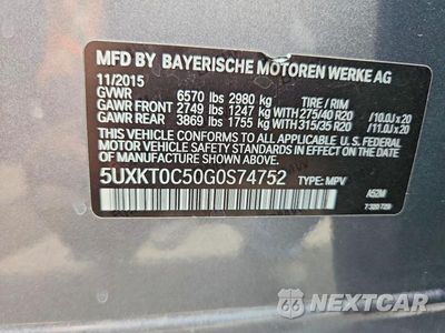 Zdjęcie 13 z 13 samochodu: 2016 BMW X5 XDR40E VIN:5UXKT0C50G0S74752 - miniatura