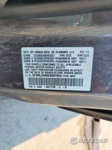 Zdjęcie 13 z 13 samochodu: 2014 HONDA ODYSSEY TOURING VIN:5FNRL5H96EB087054 - miniatura
